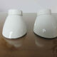 Pair of art deco style porcelain wall lamps