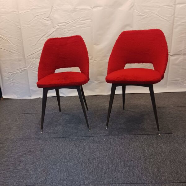 paire de chaises tonneau attribué a pierre Gariche