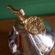Vintage pear ice bucket in silver plated metal (silver plate)