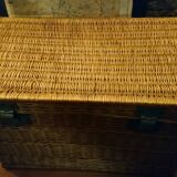 Rattan travel trunk