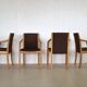Danish set of 4 dining chairs by Skovby