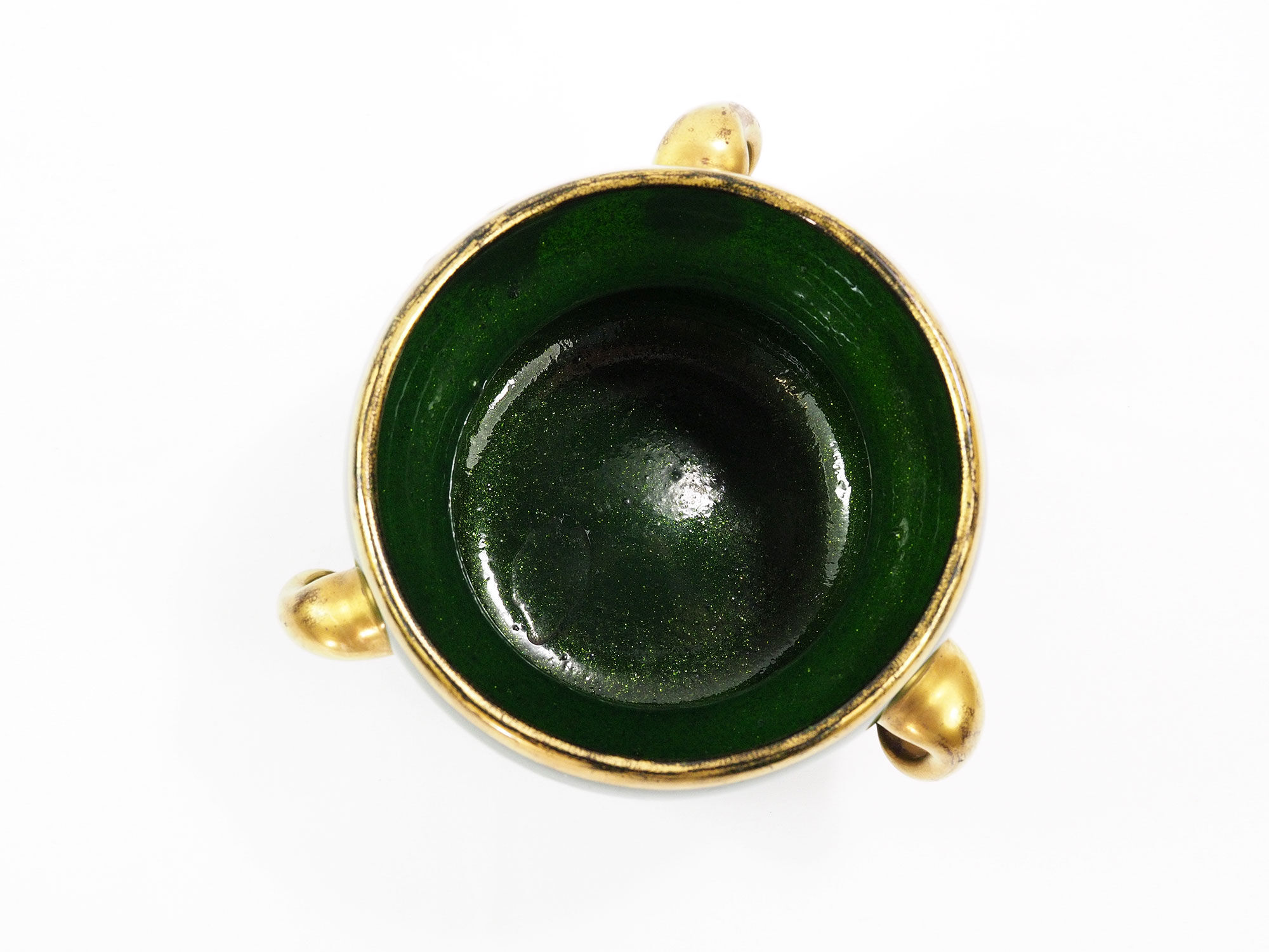 Art Nouveau Vase in Enamelled Aventurine Glass -Around 1900