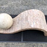 80s design coffee table. made of Mactan travertine stones from Magnussen ponte.