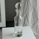 Small ribbed glass carafe, large round cap
