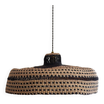 Handwoven suspension made of straw from Ghana, Bolga lampshade 55 cm
