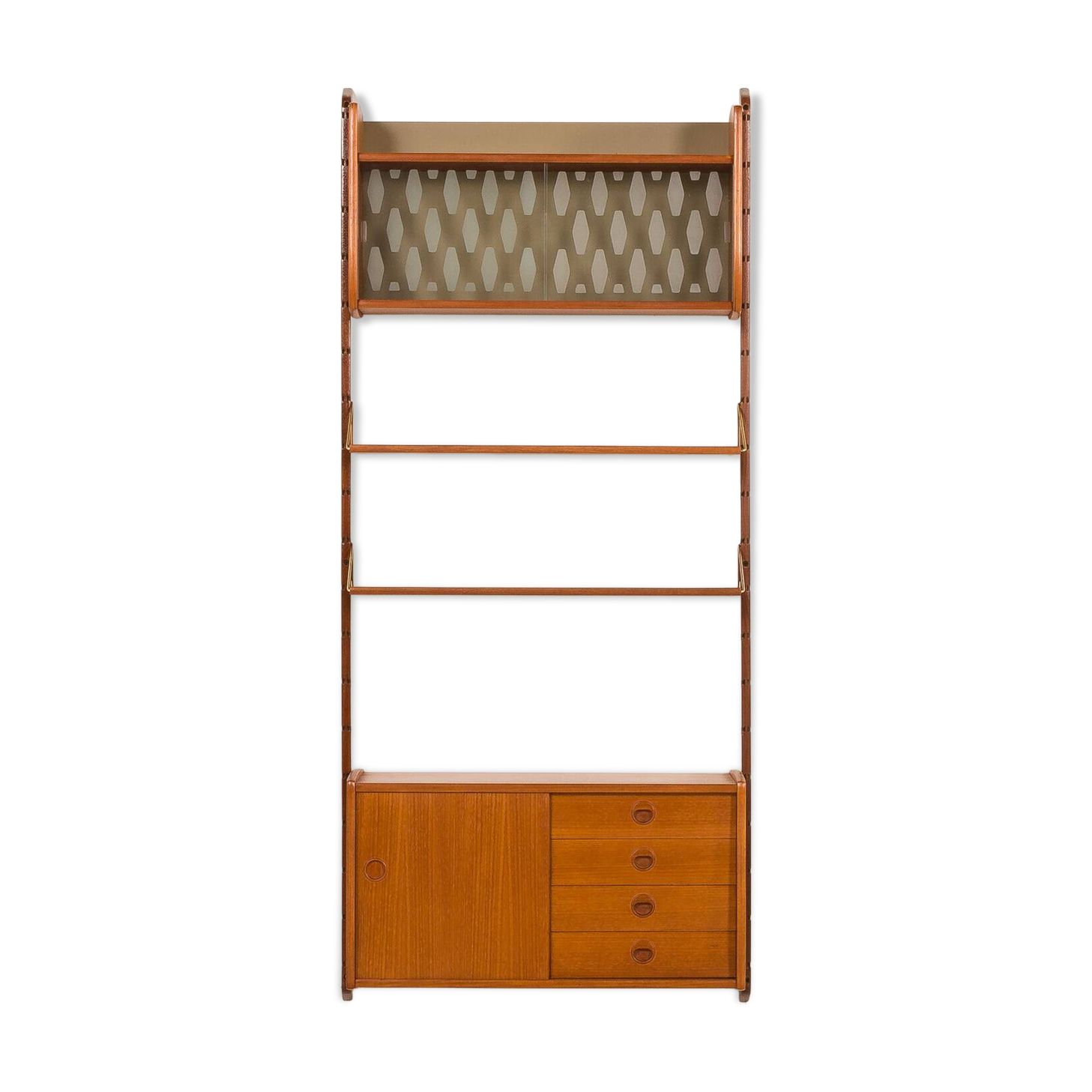 Ergo one bay teak wall unit, Norway, 1960s