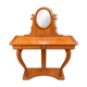 Coiffeuse Console en merisier avec miroir ovale orientable