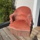 Fauteuil crapaud rose