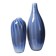 Pair of vintage smoky glass vases lined with opaline, Murano bubble glass.