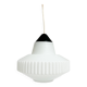 This decorative opal glass lamp is a design by Louis Kalff for Philips. The