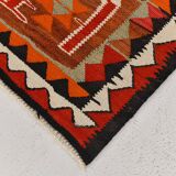 3x10 Red & Orange Tribal Kilim Runner Rug 93x308Cm SK 34615