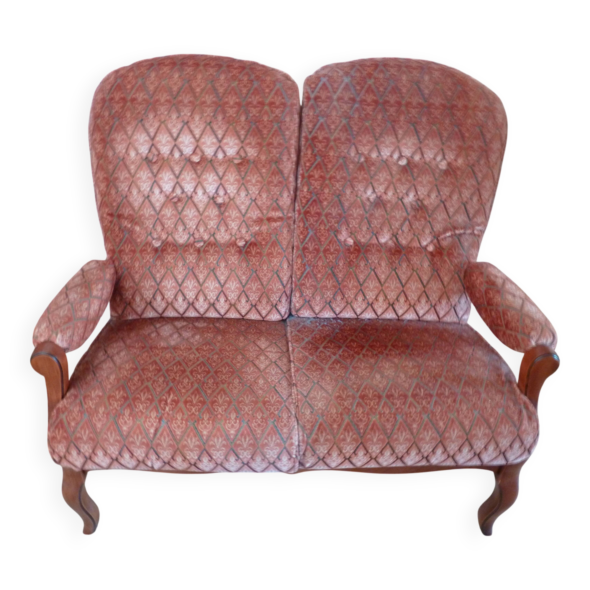Two-seater non-convertible sofa