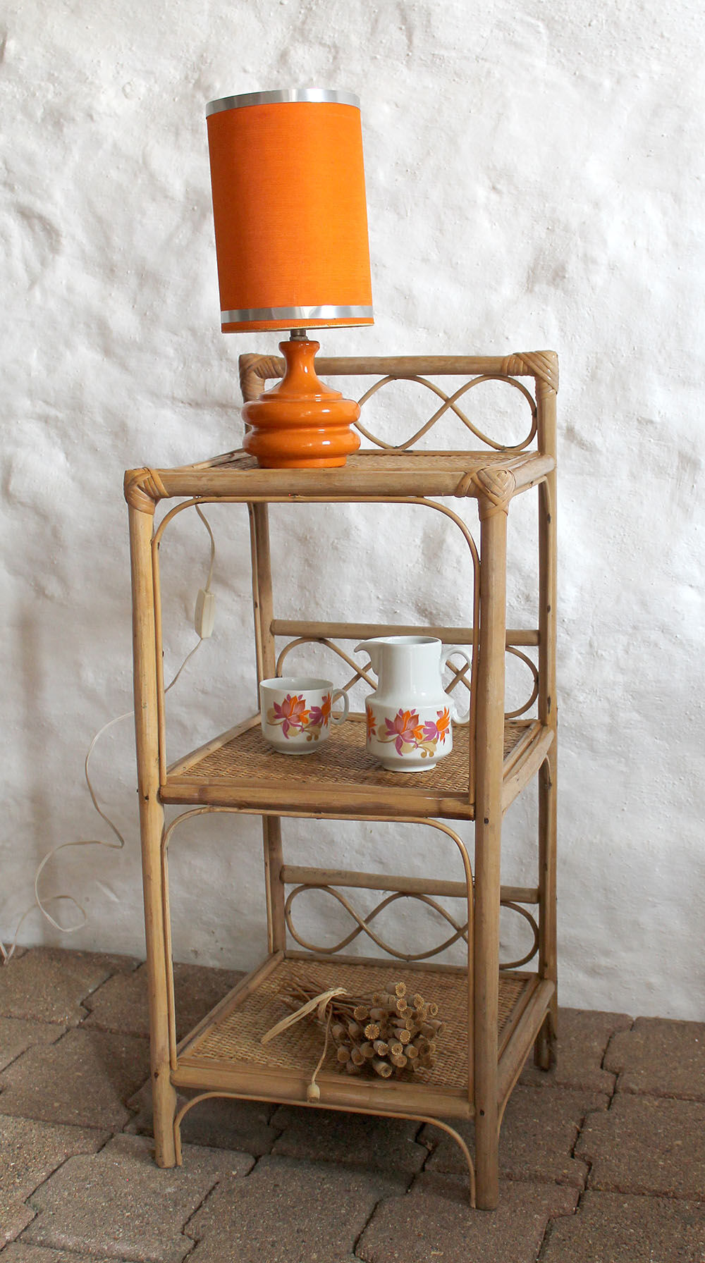 Rattan shelf