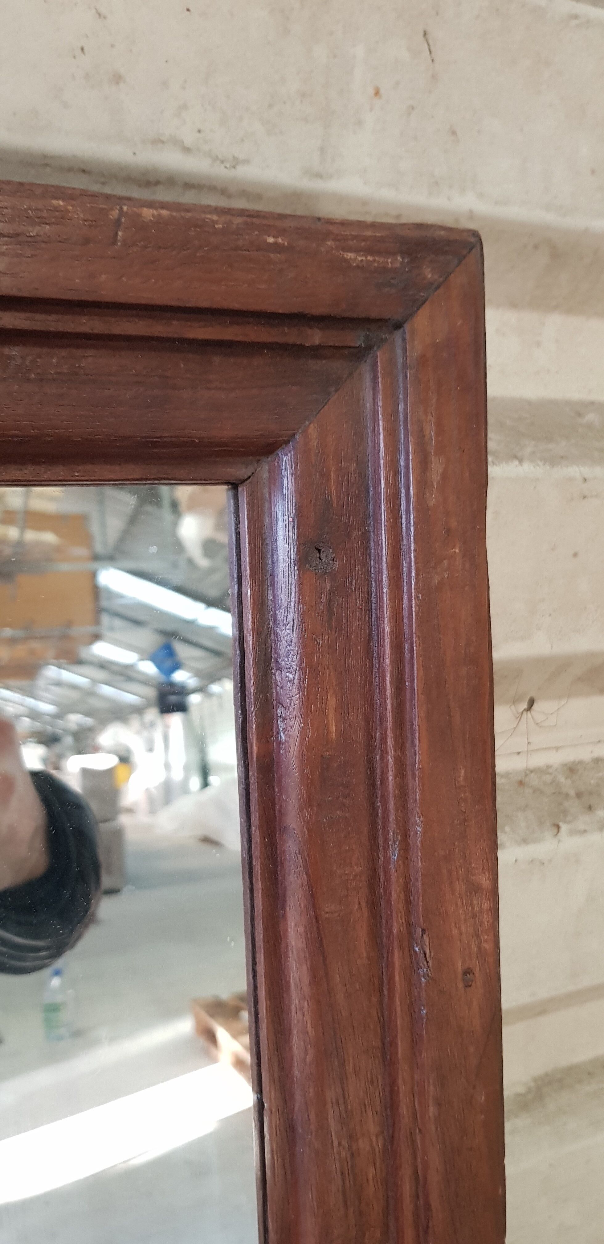 Miroir en teck birman - 156x83cm