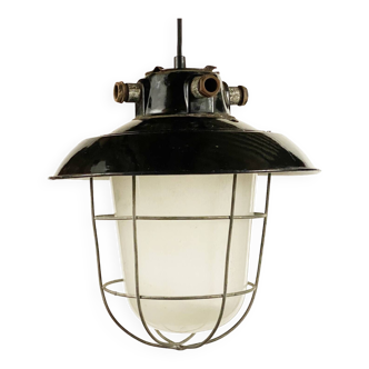 Large industrial pendant light. Sweden 1950s