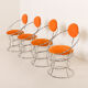 Table à manger space age italienne avec 4 chaises attribuées à Giotto Stoppino, années 1970.