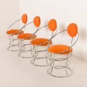 Italian Space Age dining table with 4 chairs attributed to Giotto Stoppino, 1970s