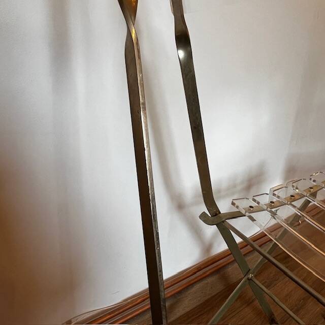 Set of 4 plexiglass folding chairs by Yonel Lebovici and Bernard Berthet 1970
