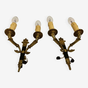 Pair Of Brass Sconces