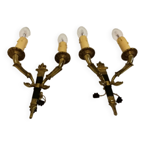 Paire D'appliques en - laiton