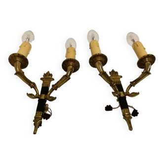 Pair Of Brass Sconces