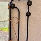 Wall coat rack wrought iron 1960