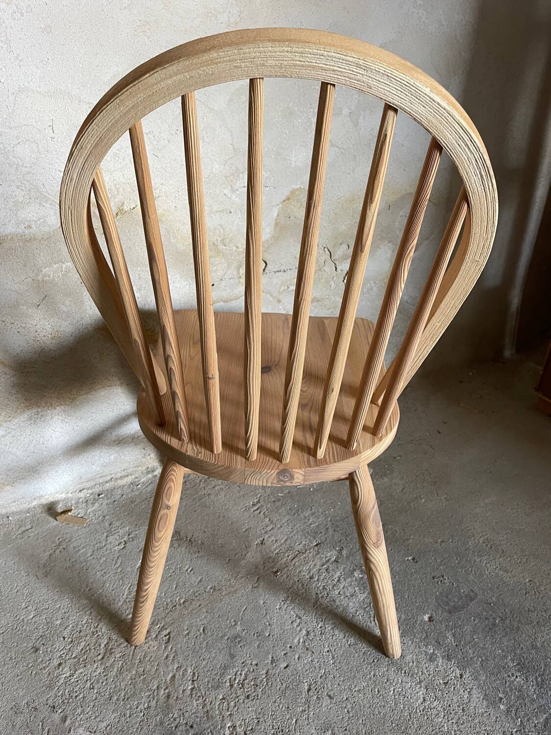 Lot of Ercol Windsor style wooden chairs