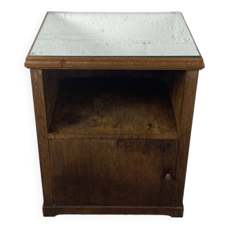 Table de chevet ou  d’appoint avec plateau miroir