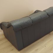 Italian leather sofa, two-seater, 1970s design