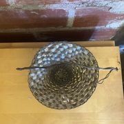 Vintage Silver-Plated Woven Basket #E015