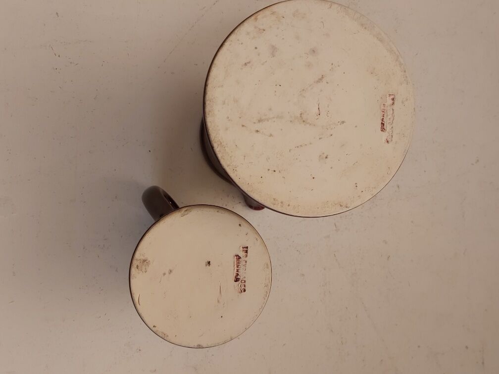 2 vintage ceramic pitchers Les Cyclades Anduze