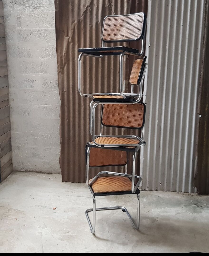 4 Cesca chairs Marcel Breuer