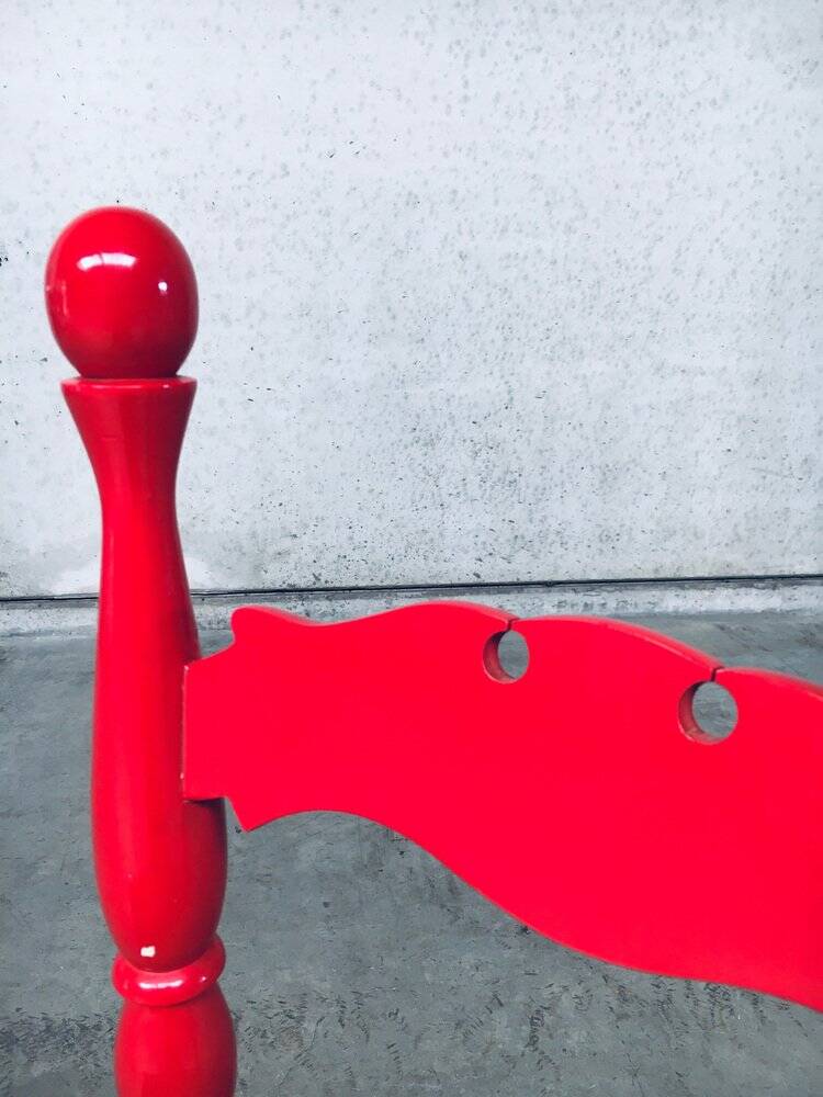 Set of Scandinavian Country Design Red Side Chairs, Sweden, 1960s