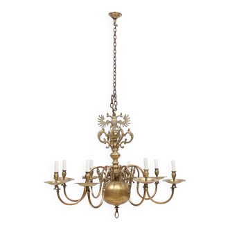 Important Dutch 8-light chandelier