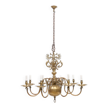 Important Dutch 8-light chandelier