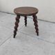 Small vintage plant stand with twisted tripod legs