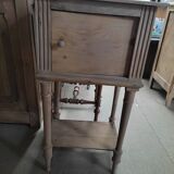 Table de chevet bois massif prête à peindre porte ancienne vintage brocanteespritdantan