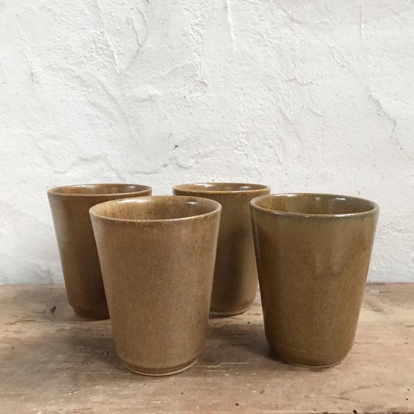 Set of 4 Digoin sandstone glasses