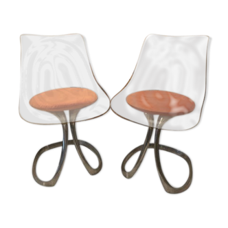 Pair of Michel Charron chairs