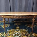 Coffee table in brass and marble 1960
