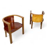 Pair of 1930's German modernist easy chairs