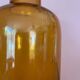 Amber glass vase bottle