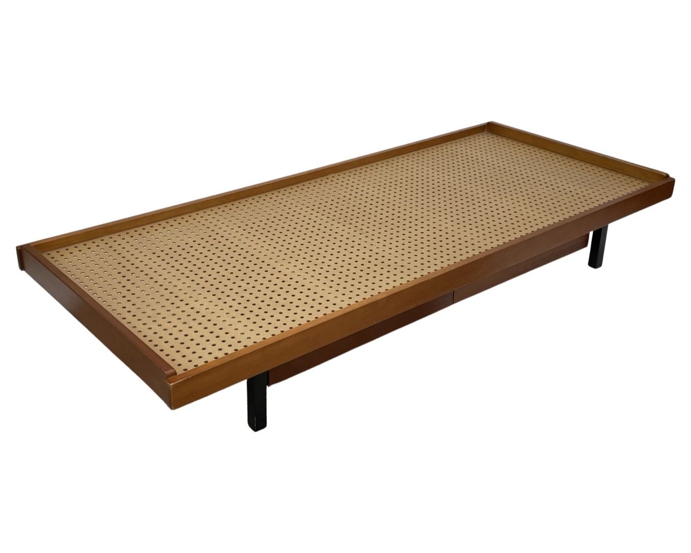 Vintage wooden daybed bed with drawers, Netherlands, 1960