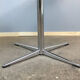 Swivel TV stand/side table, chrome frame with dark walnut, 1970s