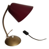 Burgundy cocotte lamp, table, flexible