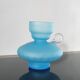 Vintage frosted glass candlestick - 60s 70s design