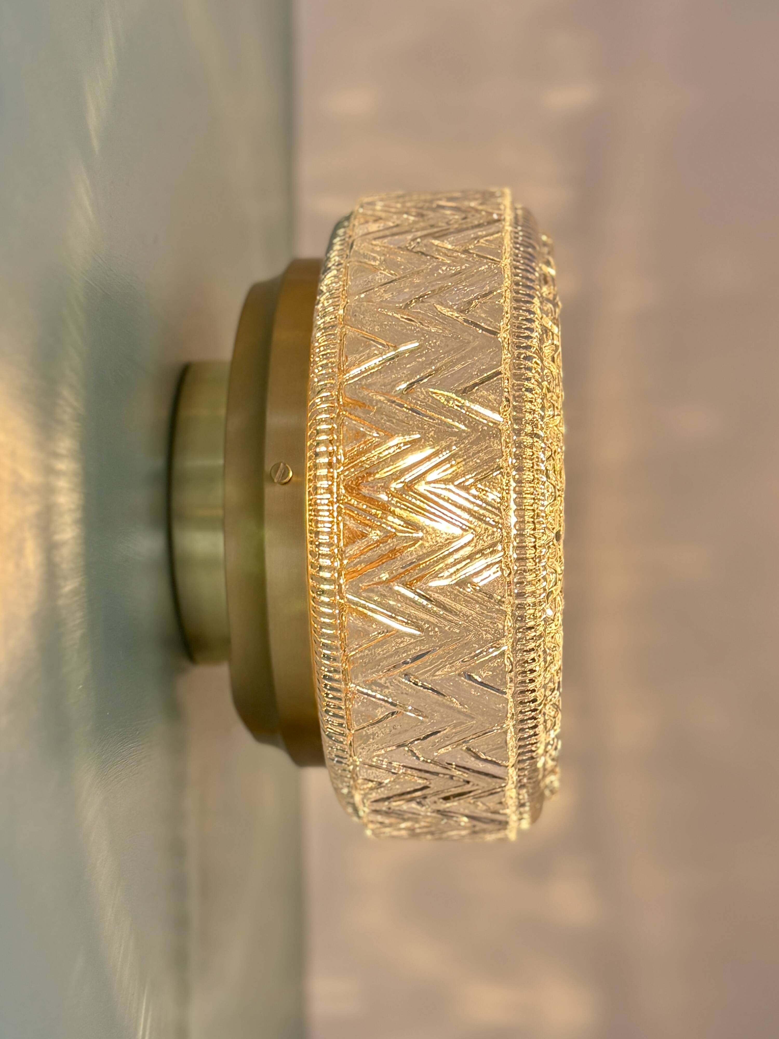 Vintage glass moulded globe wall/ceiling light.