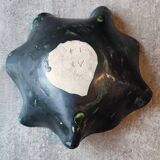 Vintage green ceramic bowl signed PL IV