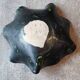 Vintage green ceramic bowl signed PL IV