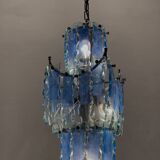Midcentury Glass Blue Light Pendant 1970’s